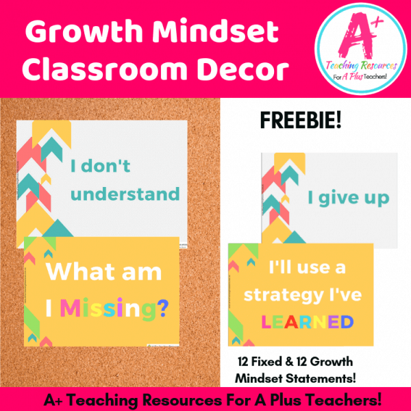 Growth Mindset Teaching Resources FREE Bulletin Board Posters